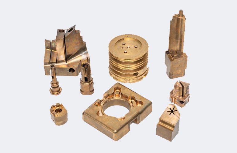 Beryllium copper injection mold parts